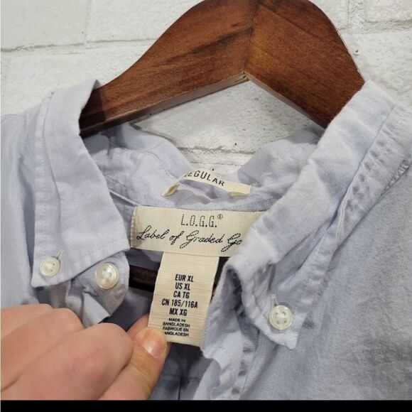 NWOT H&M full-button down short sleeve top - Picture 5 of 7